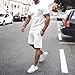 Short Sweat Set Men Beach Outfits Sets Mens 2 Piece Regular Fit for Summer 80s Outfit Oversized Green Tracksuit Matching Shirt and Shorts All White Everyday Wear