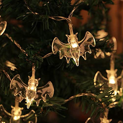 ZJchao Halloween Lights, 20FT 40LEDs Bat Shaped Decorative HangingLights Home Spooky Light for Party Lighting Halloween Decor Party Decorations (40LEDs)