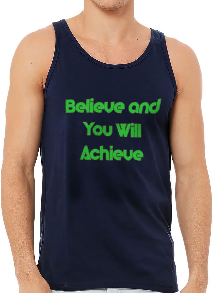Believe and You Will Achieve Tank - Art Workout Tank - Bright Jersey Tank