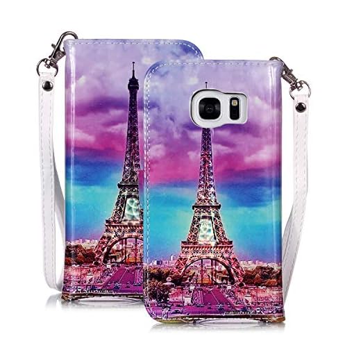 SWMGO® 3D-relief mönster flip plånboksfodral för Samsung Galaxy S7 Edge (mönster 6)