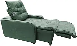 Poltrona Retratil e Reclinavel Com Rodape Regulavel Azera Verde