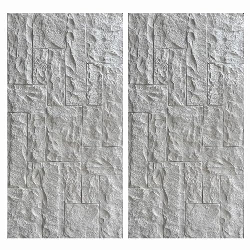 Paneles de pared 3D impermeables material premium duradero con textura elegante de diseño 2