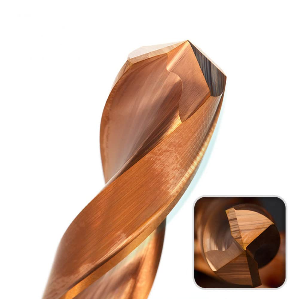 Punta elicoidale da 65 gradi 1.0-9.0mm Punte da trapano in metallo duro integrale per utensili di perforazione in metallo duro 3D Matkap intero in acciaio al tungsteno, 1,3 mm, 5 pezzi