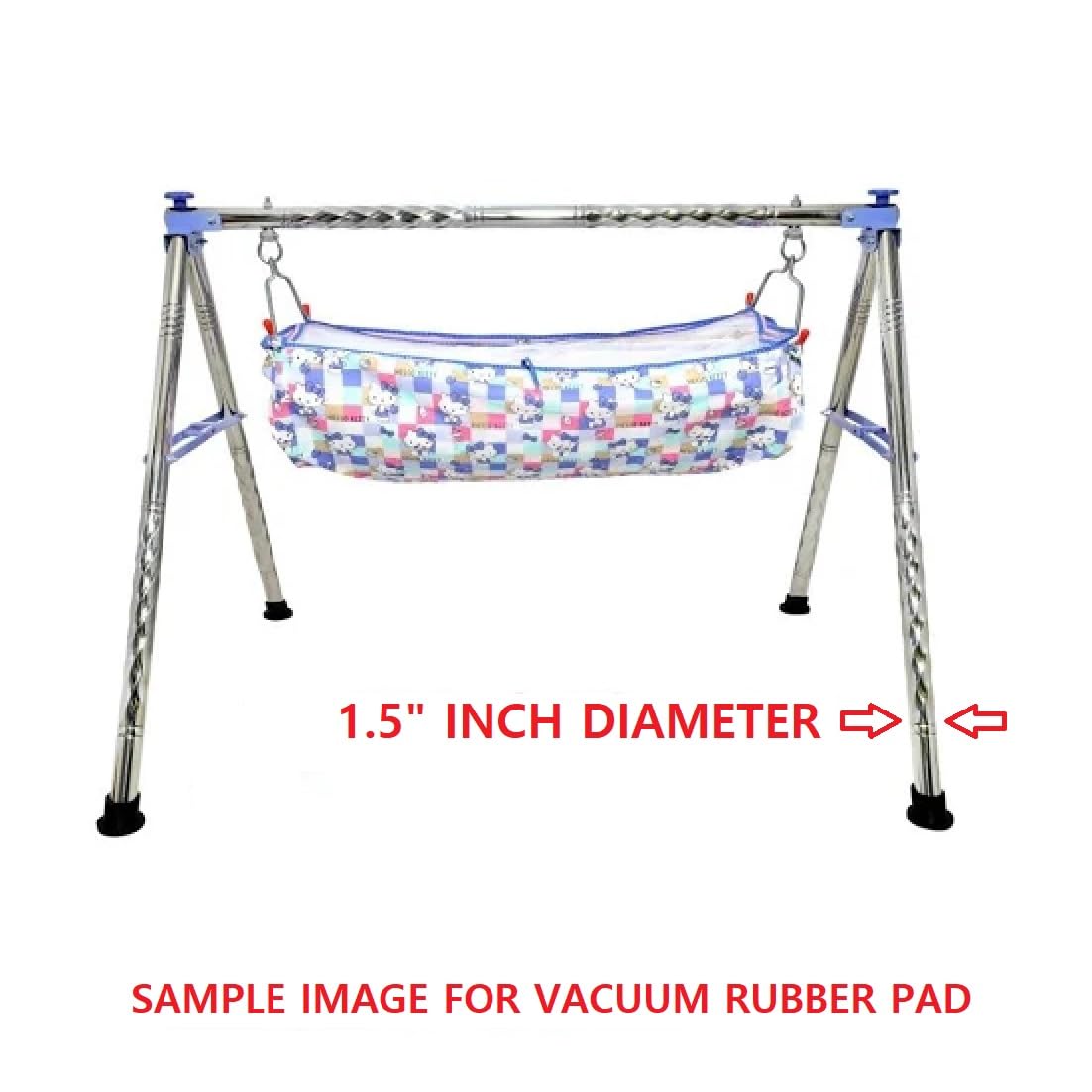 MYSACART Vacuum Rubber Pad Round Pipe Baby Swing Cradle Ghodiyu Datta 1.5" Inch 4 Pcs - Image 2 thumbnail