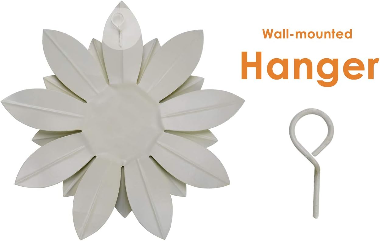 YEAHOME Metal Flower Wall Decor - 11.5'' Wall Art Decorations Hanging for Bedroom, Living Room, Bathroom - Boho Office/Home Decor, Handmade Gift for Indoor or Outdoor