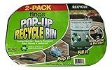 Flings Pop-up Recycle Bin Clear 2-pack