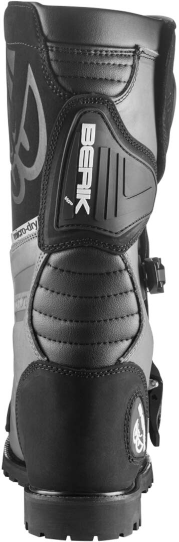 Berik All Terrain Adventure Motorradstiefel, schwarz/grau, 43 | Atmungsaktiv