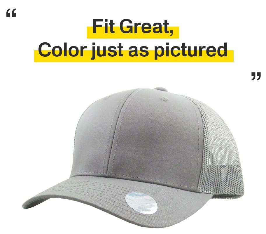 Image of Classic 6 Panel Cotton Twill Mesh Trucker Cap Hat Adjustable Snapback Hat