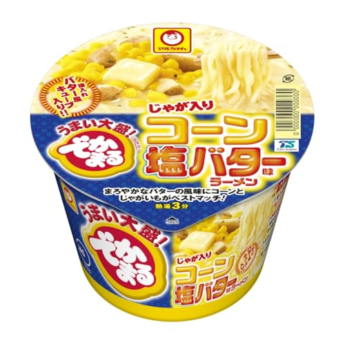 マルちゃん でかまる じゃが入りコーン塩バター味ラーメン (112g×12個 / ケース販売) カップ麺 大盛り (コクのある 塩バター 風味) 即席 カップラーメン 東洋水産のサムネイル