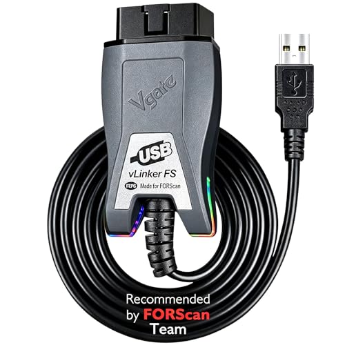 VLINKER FS OBD2 Scanner OBDII USB Adapter Code Reader Diagnostic Tool for FORScan with HS/MS-CAN Auto Switch