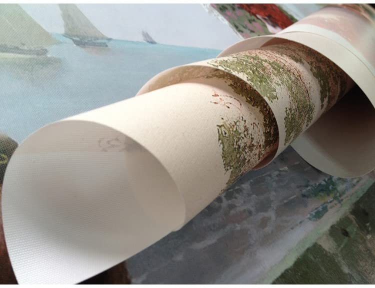 Rollo de Lienzo de Pintura,Lienzos Enrollados 17 "* 1M 24" * Muestra de rollo 1 m 220GSM Matte Poliéster Lienzo Roll for impresora inyección tinta(17in x 30m)