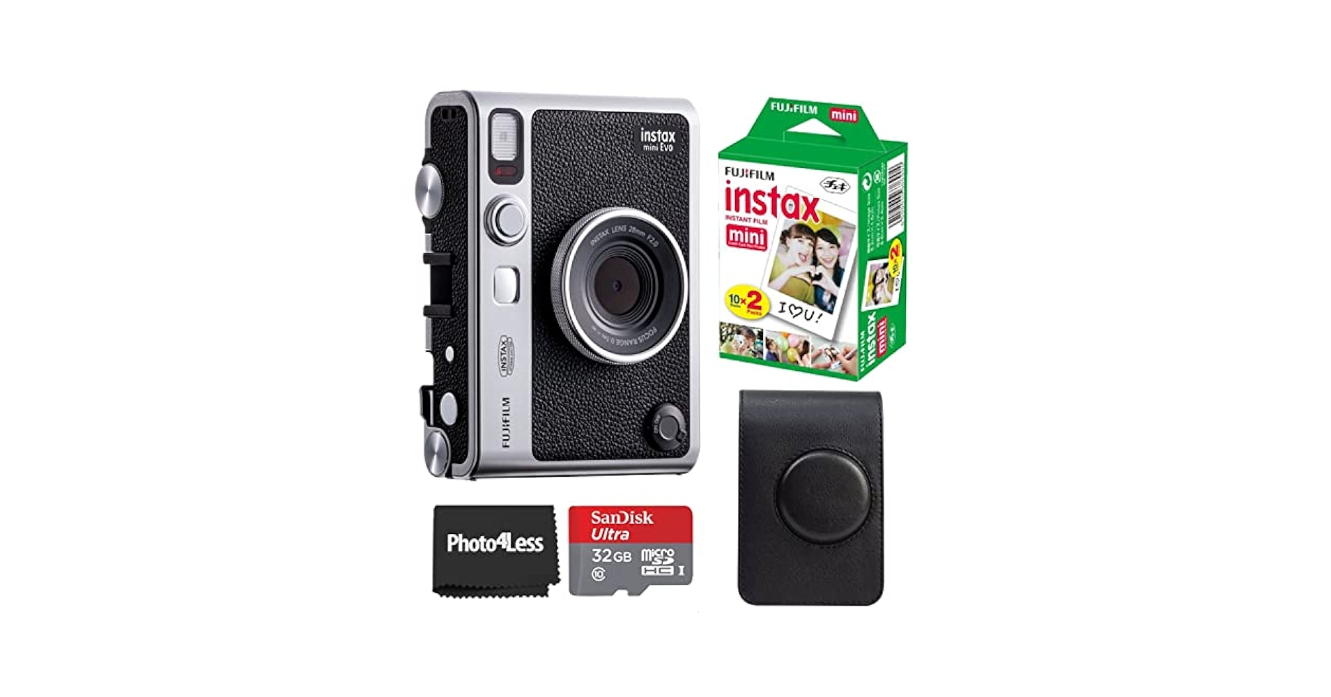 FUJIFILM instax mini Evo ブラック + 32GB Amazon.com : FUJIFILM INSTAX Mini EVO Hybrid Instant Camera