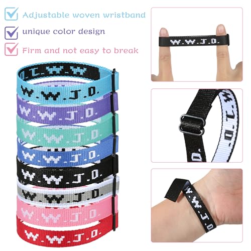 6PCS WWJD Bracelet for Women Men, Christian Gifts Wristbands, WWJD Rubber Bracelets - What Would Jesus Do Bracelet2
