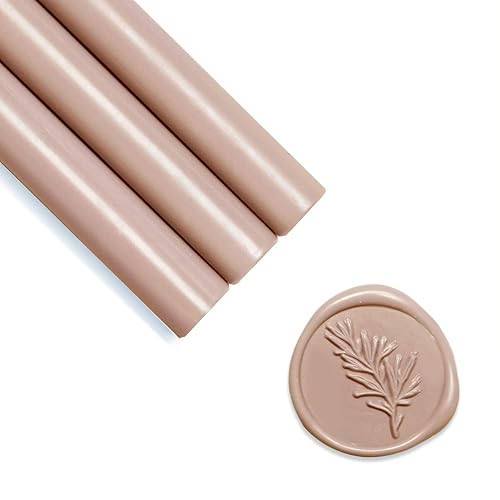 UNIQOOO Pistola de pegamento de café Latte para sello de cera Ideal para invitaciones de boda, sobres de tarjetas, correos de caracol, paquetes de