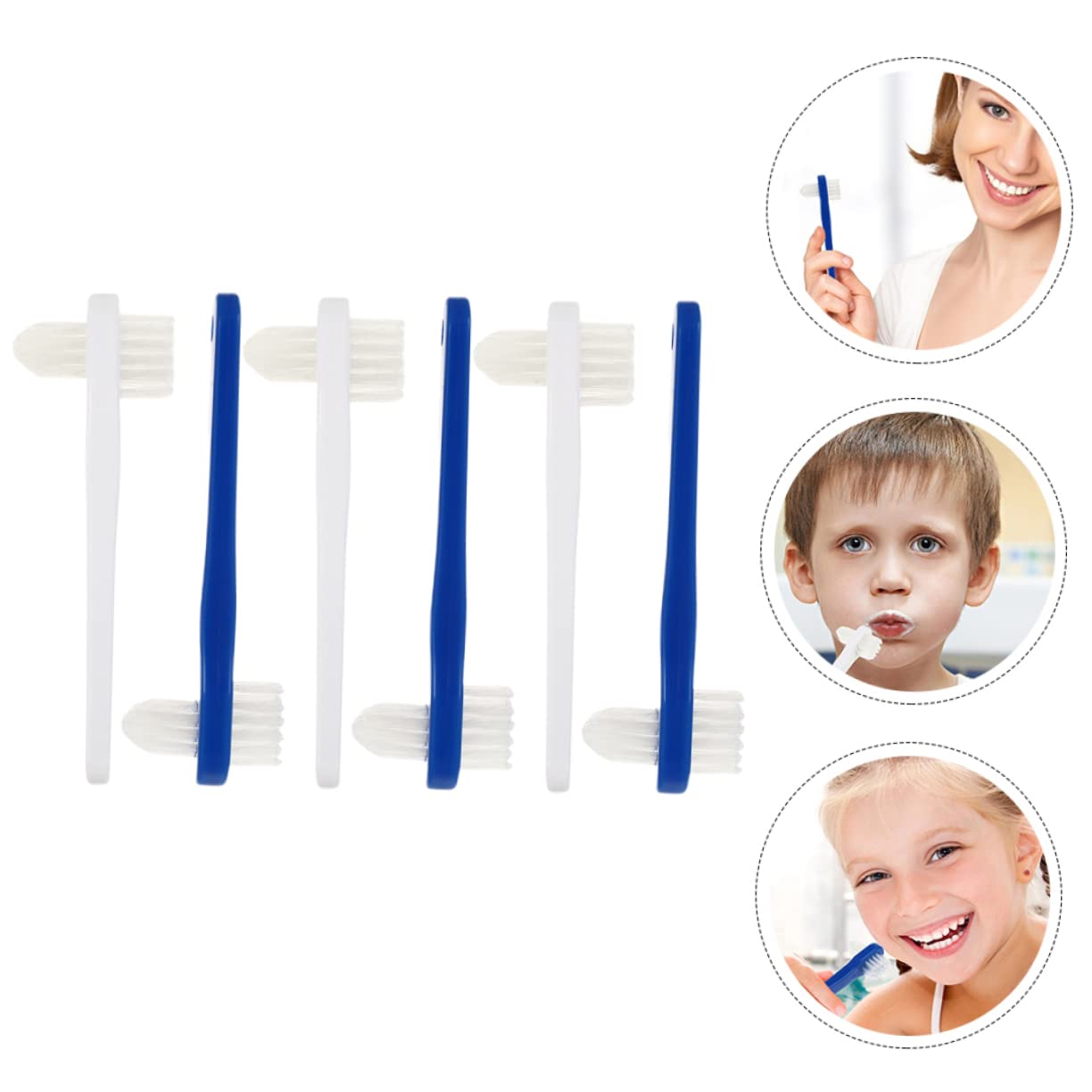 30pezzi Spazzolino Per Dentiera Piccolo e Portatile Spazzolino Per Denti e Danneggiare Gengive Rimozione Macchie e Alimenti