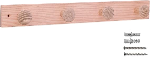 VoltShine Colgador de 4 pomos, diseño Texturizado, Color Rosa, Ideal para organizar Espacios y Decorar Paredes.