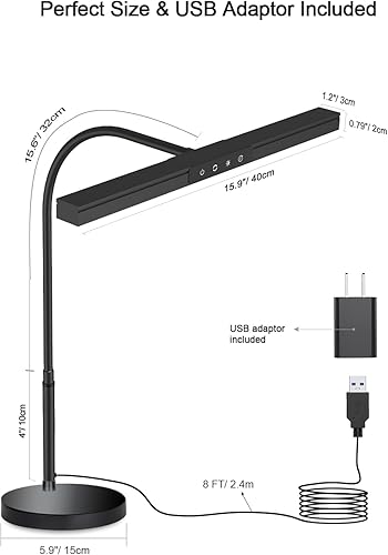 Miniatura 8 de Luz de piano para piano vertical, amplia iluminación que cubre la partitura de música de 88 teclas, lámpara de piano LED para pianos