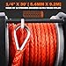 ZESUPER 3500 lb 12V DC Electric Winch 30 ft Synthetic Rope UTV ATV Boat Trailer Winches Off Road Waterproof Towing Winch Kits with Wireless Remote Mounting Plate