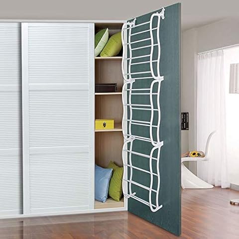 GPCT Over the Door Wall Hanging 36-Pair Shoe Rack. Fits Over Standard-Size Doors, 12 Shelves Design, Holds Sneakers, Heels, Sandals, Low Boots. Shelf Closet Wall Hanging Organizer Storage Shoe Stand Cover
