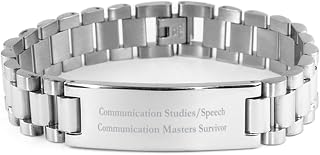 Graduation Gifts,Communication Studies/Speech Communication Masters survivor,Funny Graduation Gifts for Her Him,Masters Degree Graduation,Grad Graduate,Class of 2023,ladder bracelet