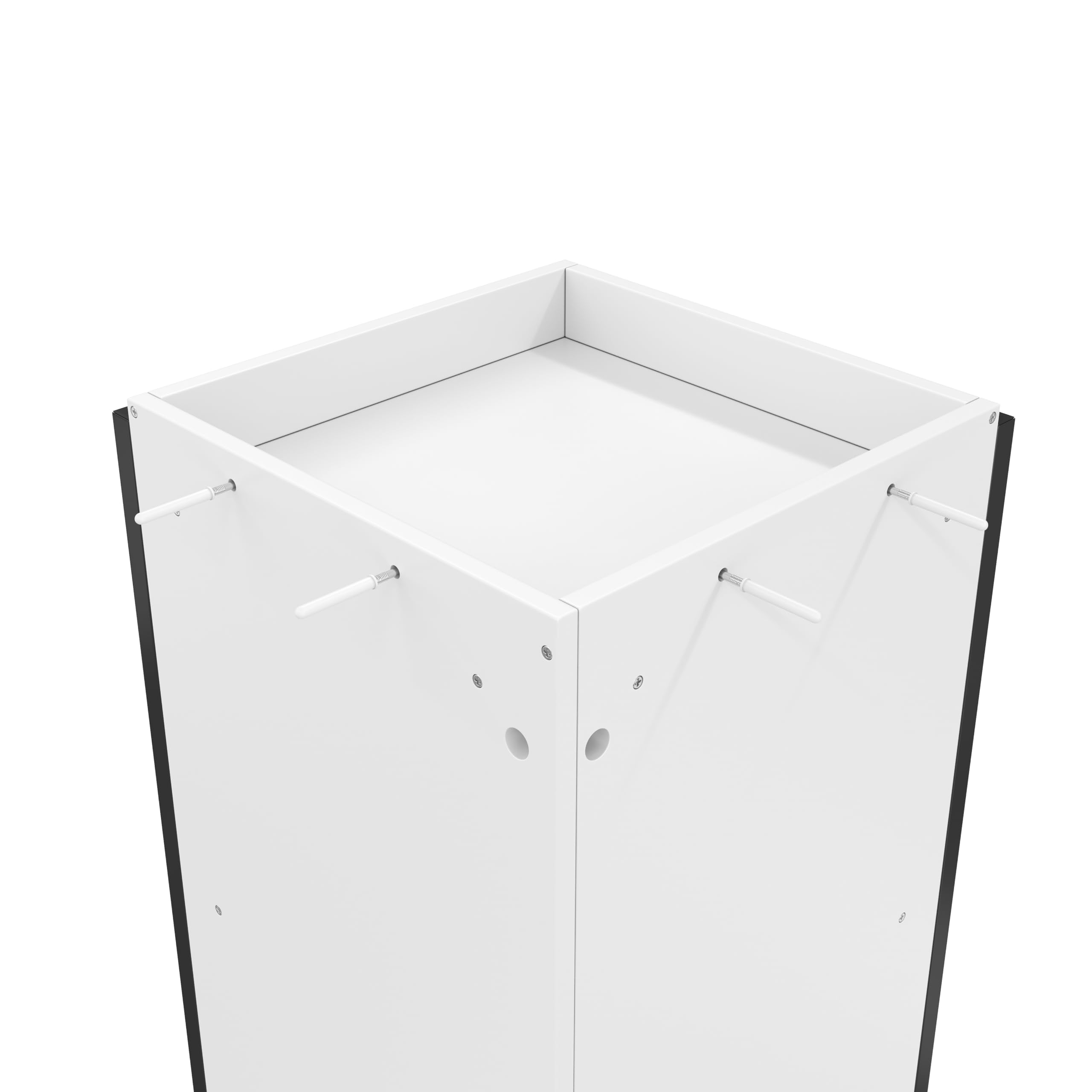 Dolamaní Vetrina angolare alta 170 cm con illuminazione a LED e doppie ante in vetro, vetrina acrilica autoportante, vetrina in vetro con 5 strati, dispositivo antiribaltamento (bianco D)