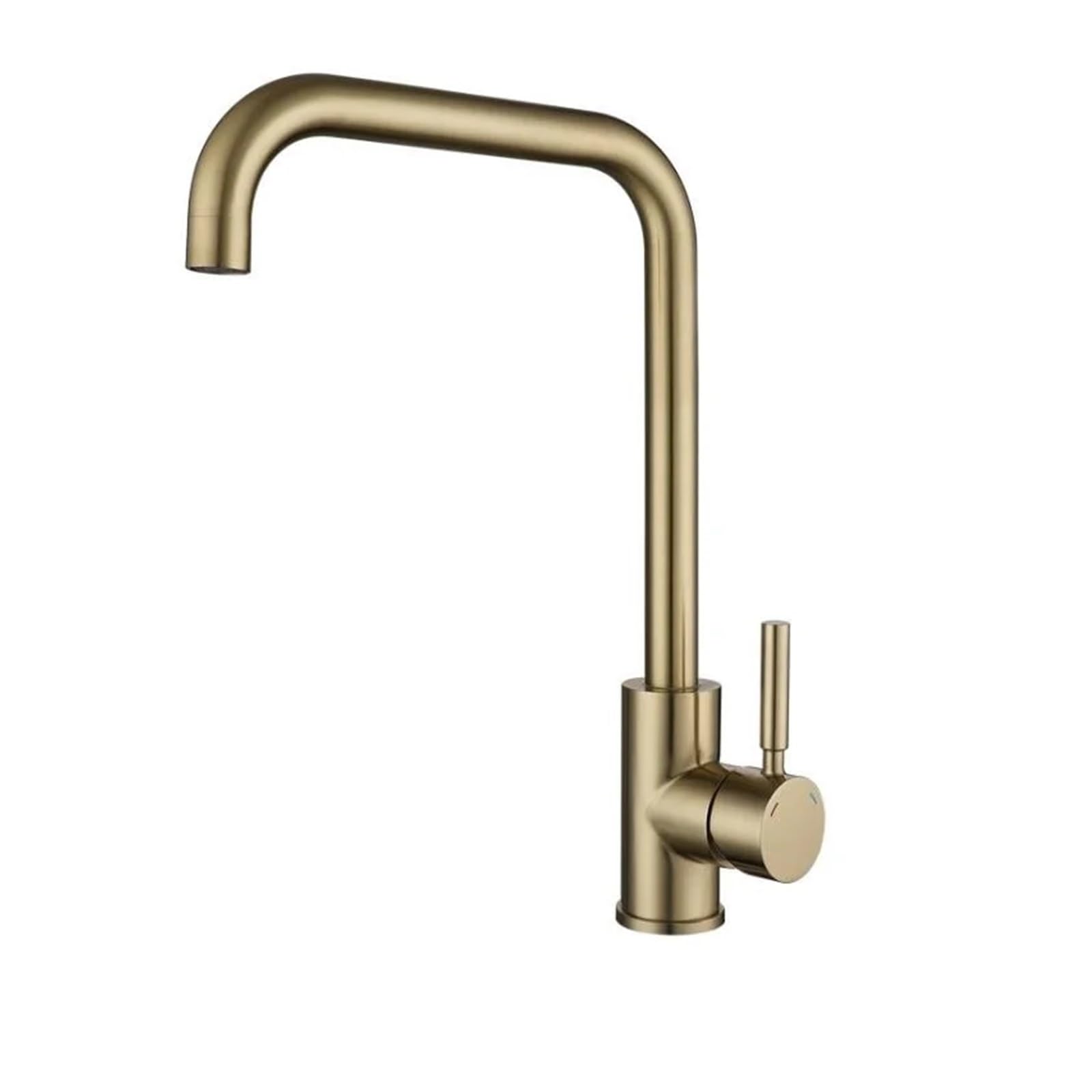 Robinet de cuisine en acier inoxydable 304 or brossé au design élégant en 7