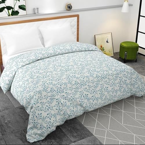 Image of 280 TC Luxurious Glace Cotton Duvet Cover /Comforter Cover /AC Quilt Cover King Size /Dohar /90 X100 Inches - (White)