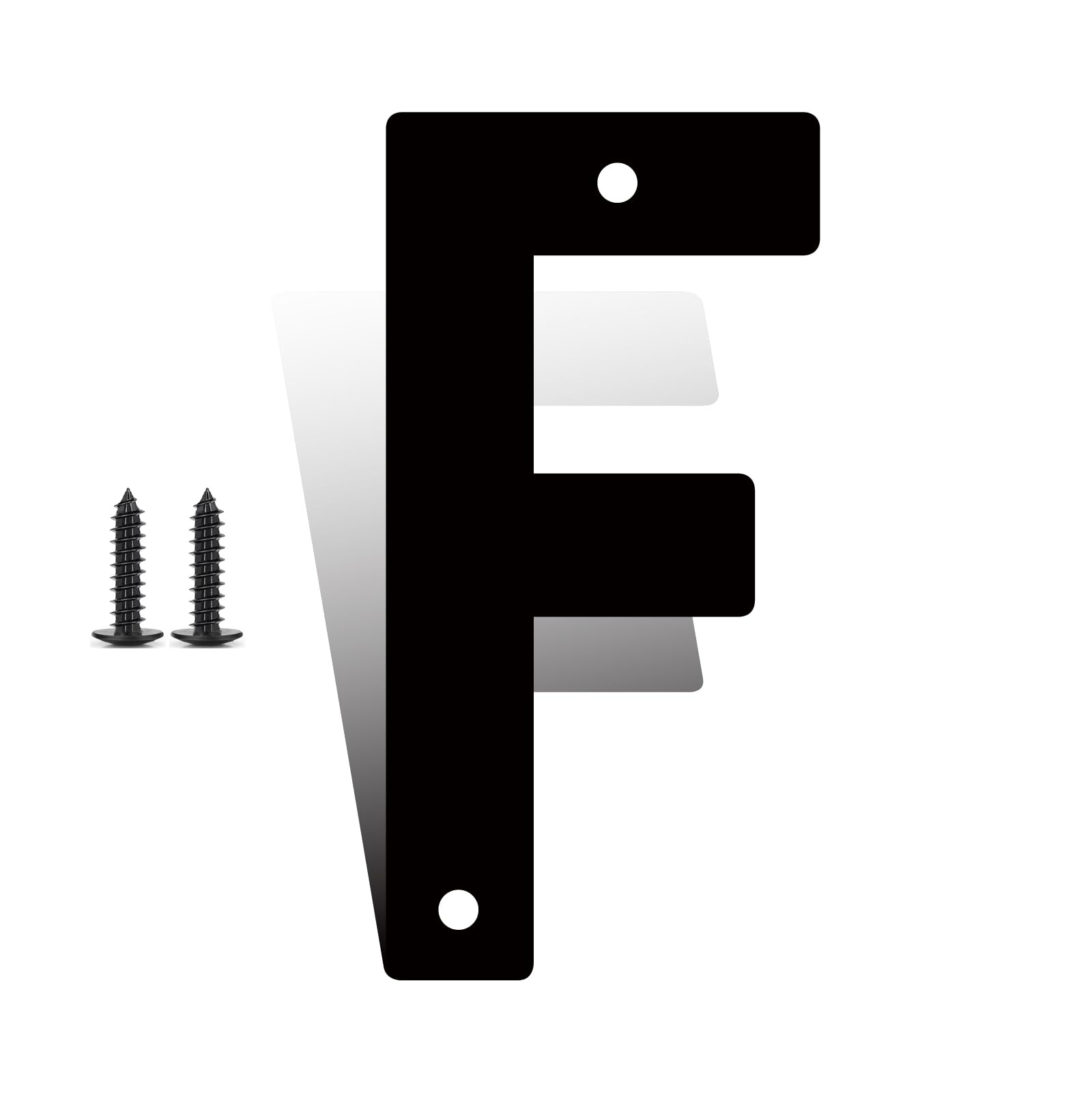 12 Inch Modern Metal House Numbers, Metal Letter, Black Door Number, Metal Mailbox Numbers and Letters, Metal House Address Letters and Numbers for Outside Signs (F) — image 1