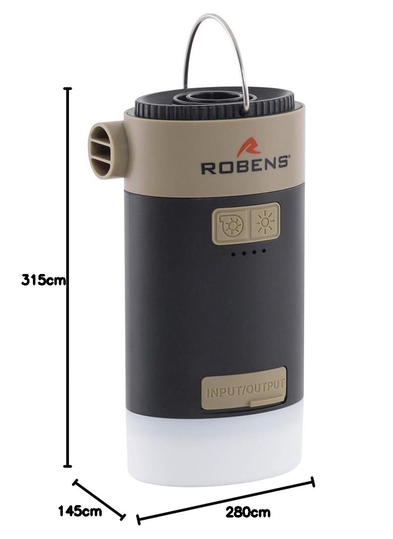 Robens CORNIVAL 3-in-1 Luftpumpe, Lampe, USB-C-Akku, für Erwachsene, Unisex, mehrfarbig, Einheitsgröße