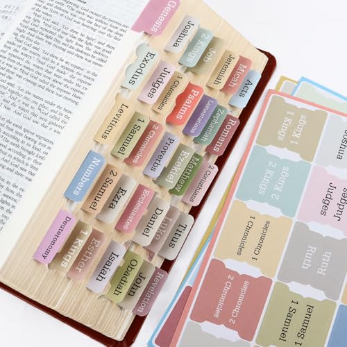 Bible Tabs for Women, 90 Pieces Large Print Bible Bookmarks