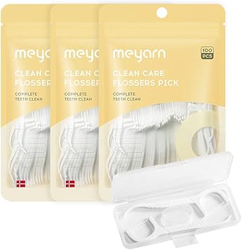 300PCS Dental Floss Picks for Teeth Sustainable Flossers with Tooth Pick Flossers for Adults and Kids- Plaque Remover for Fresh Teeth Cleaning + 1 Portable Travel Dental Handy Cases Original