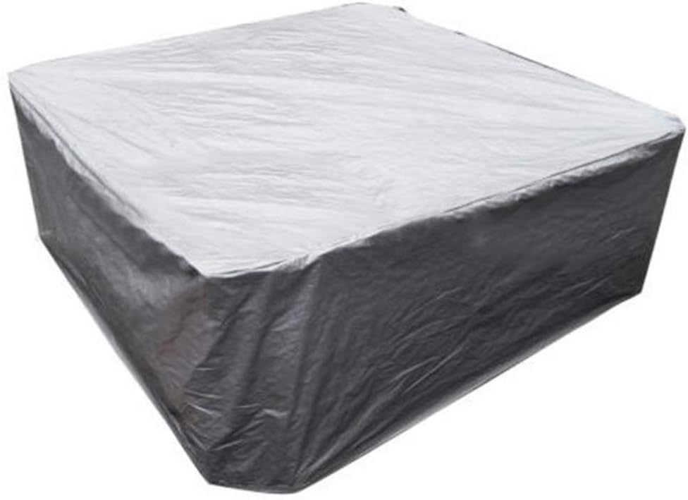 FLR 79”L x 79”D x 33”H Hot Tub Cover Outdoor SPA Covers Swimming Pool Waterproof Dust Proof Cover (Silver, 94x94x33 inch)