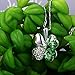 Four Leaf Clover Heart Shaped Crystal Pendant Necklace | Intricate High Polish Crystal Necklaces for Women | Unique Four Leaf Clover Heart Design Pendants for Women | Heart Necklaces for Women, Green