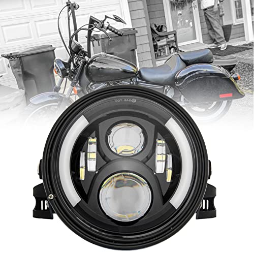 SKTYANTS 7 7 Inch led Headlights with 7 inch Housing Bucket DRL Turn Signal Lights Motorcycle