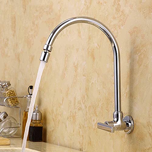 Robinet de cuisine mural en bronze avec simple robinet d'eau rotatif