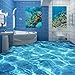 3D Piastrelle Murale Murale Pvc 3D Scintillante Pesce di Mare Antiscivolo Impermeabile Foto Autoadesiva Pavimento Adesivo Murale Carta Da Parati Murales Stampa Decalcomania,150X105Cm 3D Decorazione