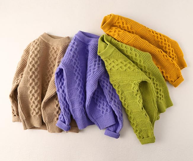 He&Yingmin Boys' Pullover Sweater Girls‘ Long Sleeve Crew Neck Warm Sweaters3