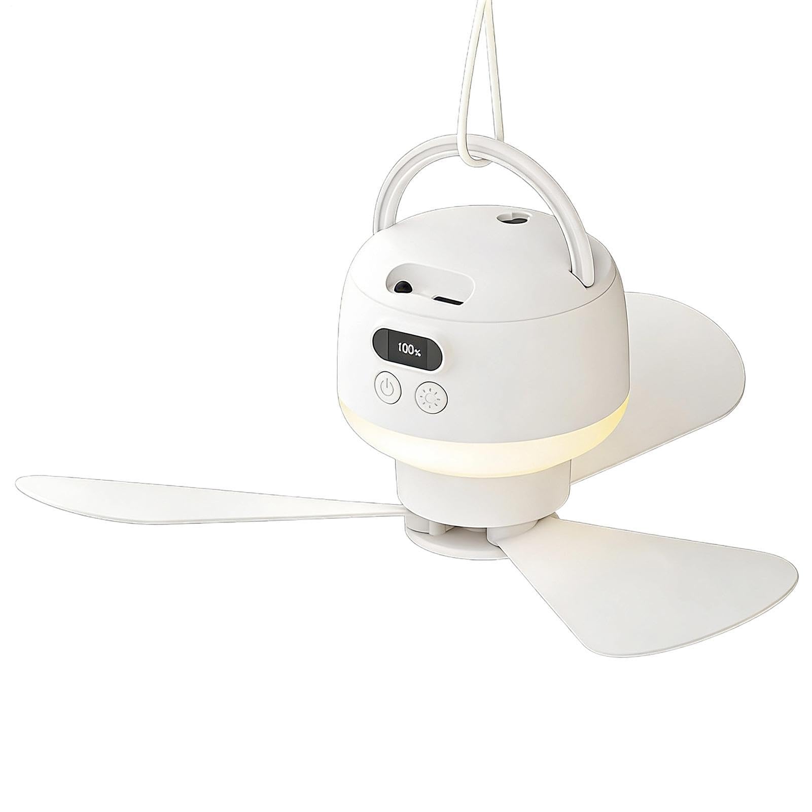 Ventilateur de plafond extérieur réglable 1200mAh pour un refroidissement efficace en camping