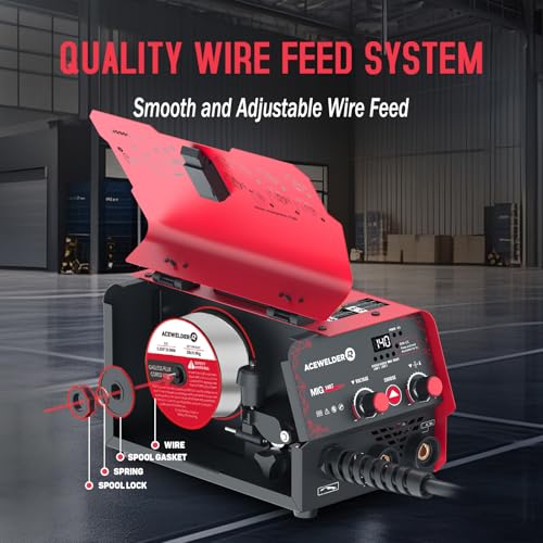 ACEWELDER 140A Gasless Flux Core MIG Welder/Lift TIG/Stick 3 in 1 Welding Machine 110V Portable IGBT Inverter Synergy Welder Machine - Image 5