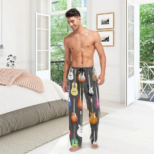 Music Guitars Men's Pajama Pants, S M L XL XXL4