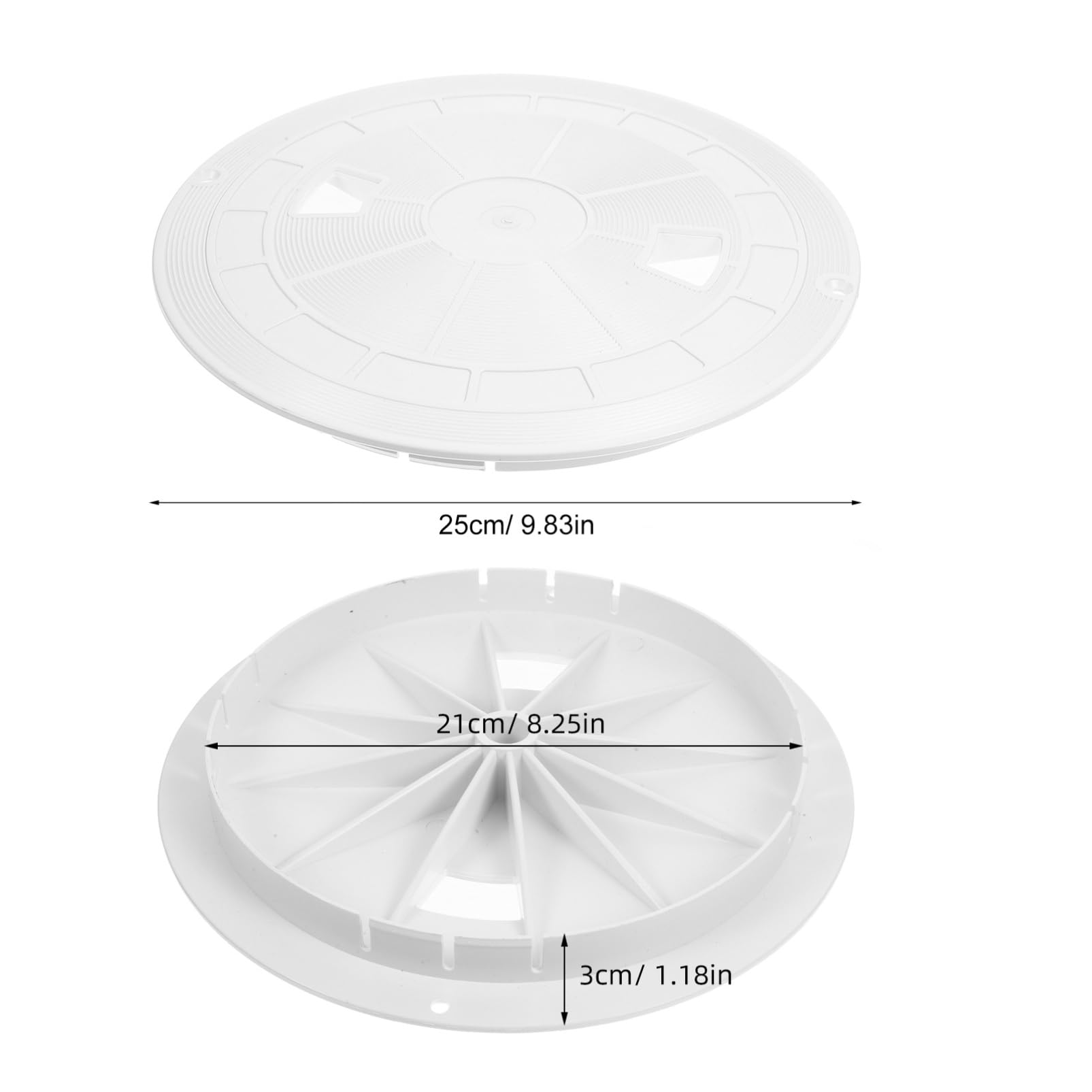 Abaodam Cubierta Redonda para Skimmer de Piscina de Abs Prevención de Residuos y Amplia Compatibilidad para Repuesto Exterior E Interior