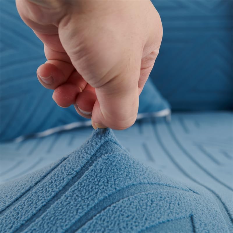Miniatura 5 de APEXBOUND Fundas de sofá en forma de L, fundas mágicas para sofá, funda de sofá diván, funda elástica con banda elástica, protector de muebles para