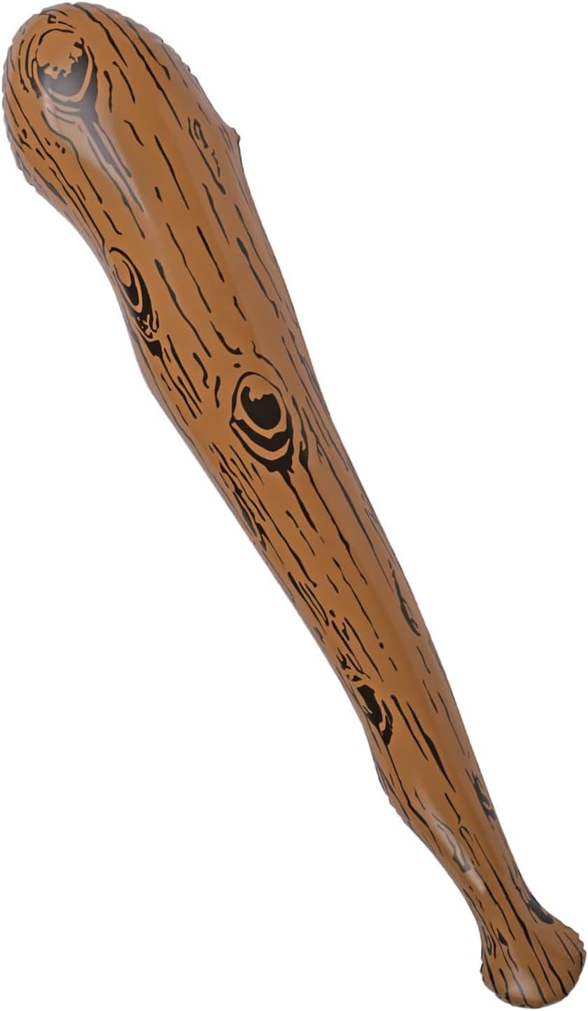 Inflatable Caveman Club Stick, Brown Cheering Prop for Stone Age Themed Decoration, Inflatable Expulsion Stick, Inflatable Wooden Stick for Halloween Cosplay Accessory