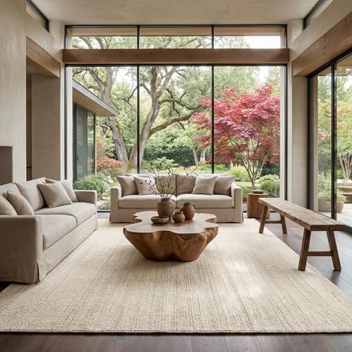 nuLOOM 8x10 Rigo Jute Hand Woven Area Rug, Off White...