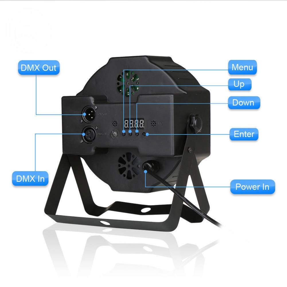 RGB Par LED, UKing 72W Scène de Éclairage 36 LED Lumière de Scène 7 Modes avec Télécommande DMX512 Effet de Lumière Sono pour Disco DJ Soirée Anniversaire Mariage