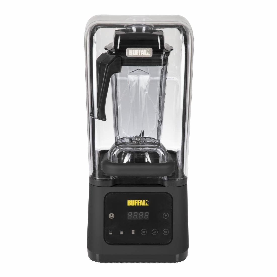 Buffalo Blender de bar digital professionnel puissant 1,68 kW avec capot d'insonorisation 2,5 litres, Acier inoxydable et plastique durables, Fonctions minuterie et impulsion, CY141