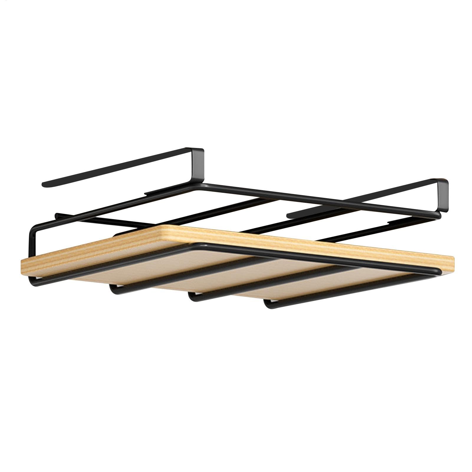 Organizador de tablas de cortar, soporte para tablas de cortar para debajo del armario, estante de almacenamiento para bandejas de horno, durabilidad y estabilidad bajo el estante para tablas de