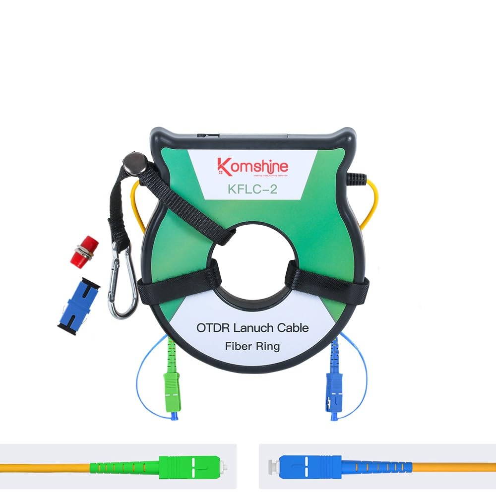 KOMSHINE OTDR Patch Cord Fiber Ring Also Called OTDR Launch Cable Box or OTDR Extension Cable Single-Mode SM OS2 1000M Dead Zone Eliminator 9/125um (SC/UPC-SC/APC)