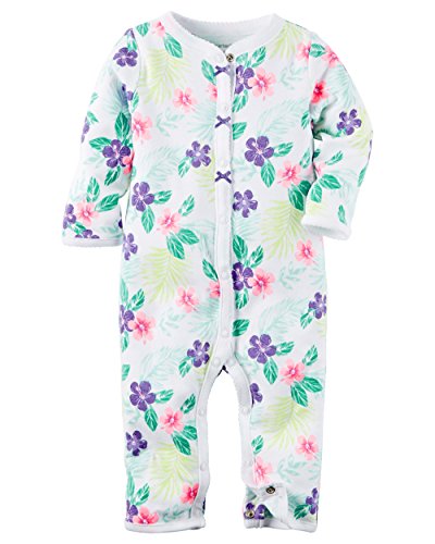 Carter's Baby Girls' Cotton Floral Snap-Up Footless Sleep & Play