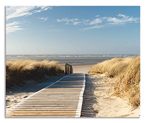 Küchenrückwand ARTLAND Nordseestrand auf Langeoog - Steg Spritzschutzwände beige (naturfarben) Küchenaccessoires Alu Spritzschutz mit Klebeband einfache Montage